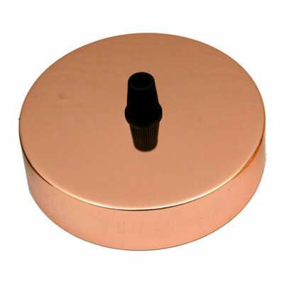 One Outlet Ceiling Rose Metal Pendant Light Cover Plate 120mm Rose Gold With Accessories For Vintage Ceiling And Wall Lamps - image 1