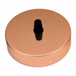 One Outlet Ceiling Rose Metal Pendant Light Cover Plate 120mm Rose Gold With Accessories For Vintage Ceiling And Wall Lamps - thumbnail 1