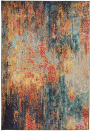Multicolor Modern Rug, 6mm Thickness Stain-Resistant Abstract Rug, Modern Rug For Bedroom, & Livingroom-160Cm X 221Cm - thumbnail 1