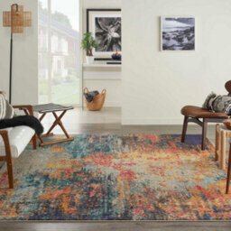 Multicolor Modern Rug, 6mm Thickness Stain-Resistant Abstract Rug, Modern Rug For Bedroom, & Livingroom-160Cm X 221Cm - thumbnail 2