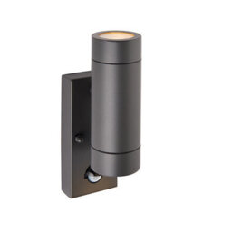 Luminosa Lighting Luminosa Palin Outdoor Up Down Wall Light Anthracite With Pir Sensor, Ip44 - thumbnail 2