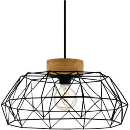 Loops Stylish Modern Black And Natural Pendant Ceiling Light For Home Interiors - thumbnail 4
