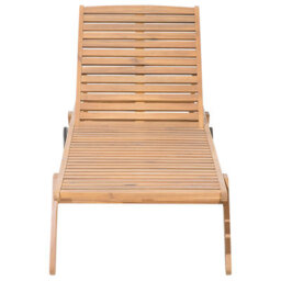 Beliani Sun Lounger Cesana Reclining Acacia Wood Light Brown - thumbnail 6