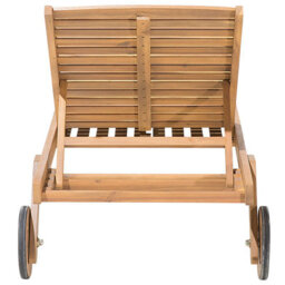 Beliani Sun Lounger Cesana Reclining Acacia Wood Light Brown - thumbnail 9