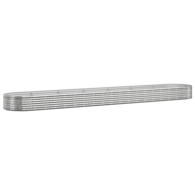 Berkfield Durable Garden Planter Powder-Coated Steel 544X100X36 Cm Silver - image 1