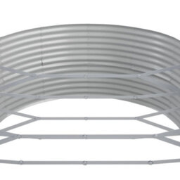 Berkfield Durable Garden Planter Powder-Coated Steel 544X100X36 Cm Silver - thumbnail 5