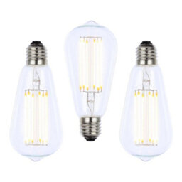 Litecraft E27 6W Pack Of 3 Warm White Vintage Filament Tear Drop Led Light Bulbs - thumbnail 1
