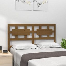 Berkfield Bed Headboard Honey Brown 205.5X4X100 Cm Solid Wood Pine - thumbnail 1