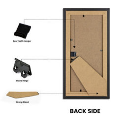 "AK Frames 10X5"" Black Poster Frame - Modern Picture Frame For Wall Art, Prints And Photos - Durable And Stylish Display Frame" - thumbnail 2