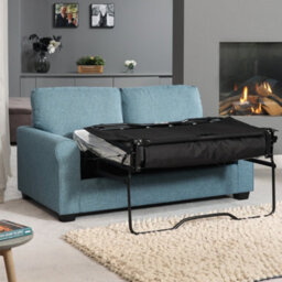 Dawson Fabric 3 Seat Sofa With Pull Out Sofa Bed - Teal - thumbnail 2