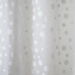 GoodHome Hiuchi Transparent & Silver Polka Dot Shower Curtain (H)200Cm (W)180Cm - thumbnail 3