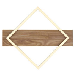 Luminosa Lighting Luminosa Beatrix I Integrated Led Semi Flush Ceiling Light Brown Rectangular Square 1X Led 3000K - thumbnail 4