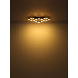 Luminosa Lighting Luminosa Beatrix I Integrated Led Semi Flush Ceiling Light Brown Rectangular Square 1X Led 3000K - thumbnail 5