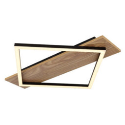 Luminosa Lighting Luminosa Beatrix I Integrated Led Semi Flush Ceiling Light Brown Rectangular Square 1X Led 3000K - thumbnail 1