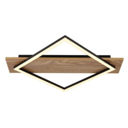Luminosa Lighting Luminosa Beatrix I Integrated Led Semi Flush Ceiling Light Brown Rectangular Square 1X Led 3000K - thumbnail 3