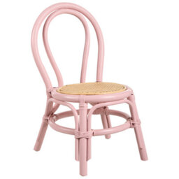 Beliani Kids Chair Kalivia Rattan Pink - thumbnail 1