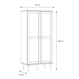 Wyld Haus Mallowmoss Rattan And Wood 2-Door Tall Display Cabinet Natural - thumbnail 8