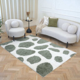 The Rugs Moodi Shaggy Green Erosan Rug Runner Abstract Thick High Pile For Living Rooms, Bedrooms, Hallways, Kitchens - thumbnail 8
