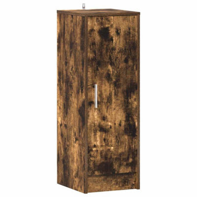 Berkfield Premium Shoe Cabinet Smoked Oak 32X35X92 Cm Engineered Wood - image 1