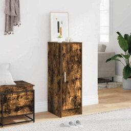 Berkfield Premium Shoe Cabinet Smoked Oak 32X35X92 Cm Engineered Wood - thumbnail 2
