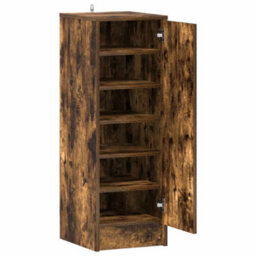 Berkfield Premium Shoe Cabinet Smoked Oak 32X35X92 Cm Engineered Wood - thumbnail 5