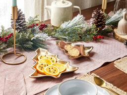 Beliani Set Of 2 Trinket Dishes Christmas Tree Durian Metal Gold - thumbnail 2