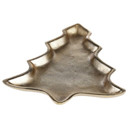 Beliani Set Of 2 Trinket Dishes Christmas Tree Durian Metal Gold - thumbnail 4