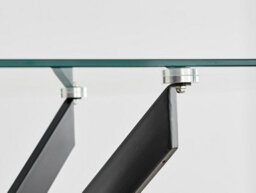 Furniturebox Uk Leonardo Black Leg Glass Dining Table & 4 Green Belgravia Black Leg Chairs - thumbnail 5