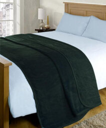Casabella Deluxe Soft Faux Fur Mink Fleece Throw Blanket