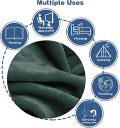 Casabella Deluxe Soft Faux Fur Mink Fleece Throw Blanket - thumbnail 4