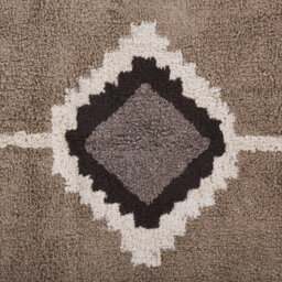 Beliani Beige Cotton Tufted Area Rug 80 X 150 Cm With Tassels, Traditional Abstract Pattern - thumbnail 4