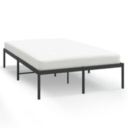 Berkfield Metal Bed Frame Black 120X190 Cm 4Ft Small Double - thumbnail 2