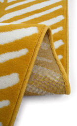 The Rugs Maestro Collection Herringbone Design Rug In Ochre - thumbnail 3