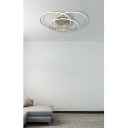 Luminosa Lighting Luminosa Kombos 45.6Cm Integrated Led Semi Flush Ceiling Light Nickel Matt 3X Led 4000K - thumbnail 5