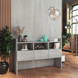 Berkfield Modern Sideboard Concrete Grey 105X30X70 Cm Engineered Wood - thumbnail 3