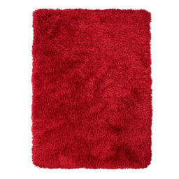 Red Plain Handmade Modern Shaggy Easy To Clean Rug For Bed Room Living Room And Dining Room-150Cm X 230Cm - thumbnail 3