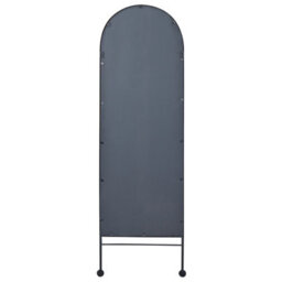 Beliani Wall Mirror Jarnages 45 Cm 145 Cm Metal Black - thumbnail 4