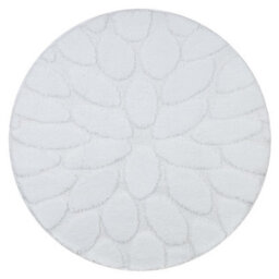 RugsX Bathroom Rug Supreme Circle Stones, Non-Slip, Soft - White  Circle 50 Cm - thumbnail 4