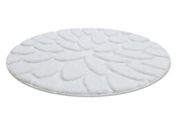 RugsX Bathroom Rug Supreme Circle Stones, Non-Slip, Soft - White  Circle 50 Cm - thumbnail 2