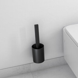 Hansgrohe Wallstoris Bathroom Toilet Brush Holder Matt Black Modern - thumbnail 2