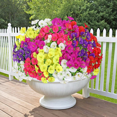 12 Pack Uv And Weather Resistant Artificial Flower Bundles - For Graves, Balconies, Planters, Porches, Hanging Gardens - image 1