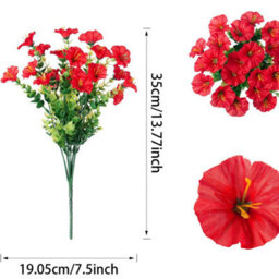 12 Pack Uv And Weather Resistant Artificial Flower Bundles - For Graves, Balconies, Planters, Porches, Hanging Gardens - thumbnail 3