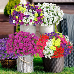 12 Pack Uv And Weather Resistant Artificial Flower Bundles - For Graves, Balconies, Planters, Porches, Hanging Gardens - thumbnail 5