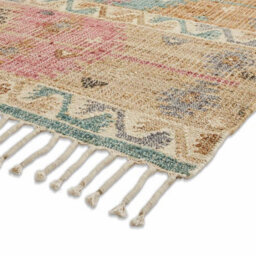 Multicoloured Natural Fibers Geometric Striped,kilim Modern Rug For Bedroom & Living Room-120Cm X 170Cm - thumbnail 4