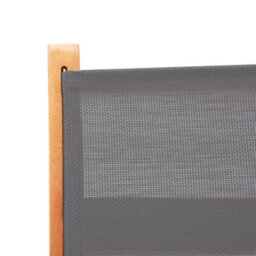 Berkfield Folding Garden Chairs 2 Pcs Grey Solid Eucalyptus Wood And Textilene - thumbnail 8