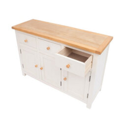 Cabinet Bits Maggiori Off White 3 Drawer 3 Door Sideboard Wood Knob - thumbnail 5