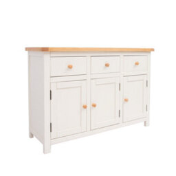 Cabinet Bits Maggiori Off White 3 Drawer 3 Door Sideboard Wood Knob - thumbnail 2