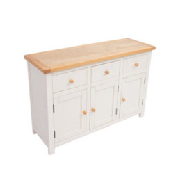 Cabinet Bits Maggiori Off White 3 Drawer 3 Door Sideboard Wood Knob - thumbnail 3