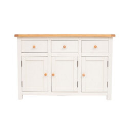 Cabinet Bits Maggiori Off White 3 Drawer 3 Door Sideboard Wood Knob - thumbnail 1