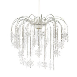 Happy Homewares Modern Waterfall Pendant Light Shade With Star Shaped Acrylic Icicles - thumbnail 1